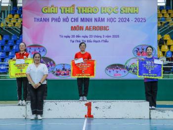 Quận 1 nhất toàn đoàn Giải thể thao học sinh Thành phố Hồ Chí Minh năm học 2024-2025 môn Aerobic